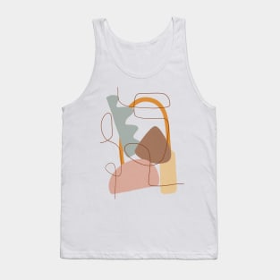 Mid Century Modern, Abstract Shapes Illustration 5.4 Tank Top